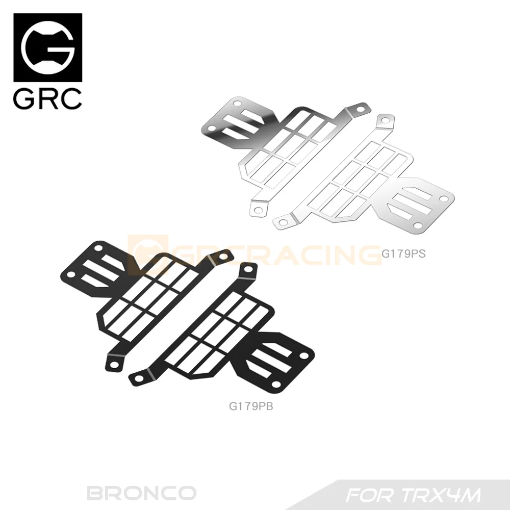 GRC 1/18 Stainless Steel Taillight Cover Mesh Grille Protection Metal Net for TRX4M Bronco Upgrade Option Parts #G179PS/PB
