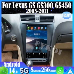 Android 15 For Lexus GS GS300 GS450 2005-2011 Car Radio Automotive Multimedia Tesla Style Carplay Auto Bluetooth GPS Navigation