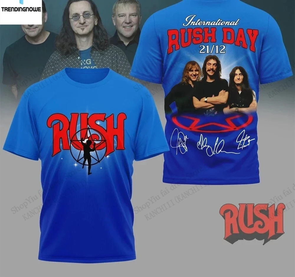 New Rock Rush Band Tour 2027 3D Print T-shirt Men Women Fashion Casual Hip Hop Oversized Short Sleeve Tops Tees Men's Clothing