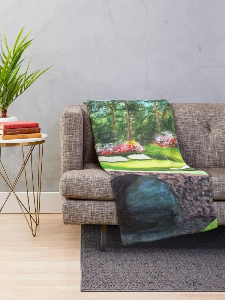 12th Hole At Augusta National Golden Bell Throw Blanket For Decorative Sofa Fluffy Softs for winter Blankets