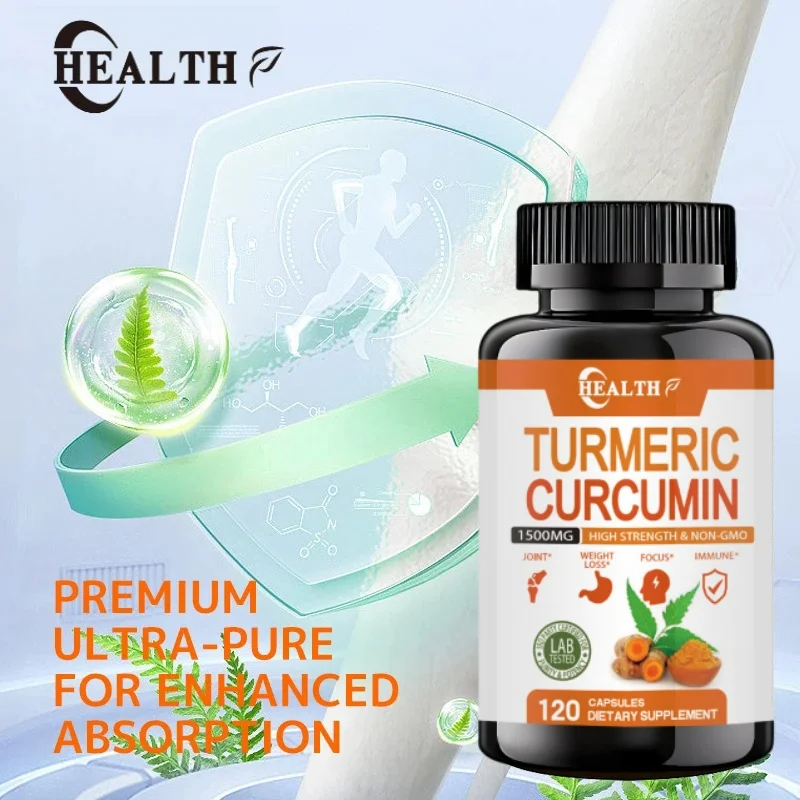 Organic 1500mg Turmeric Extract with 95 Curcumin Enhanced with Black Pepper Ginger Strength