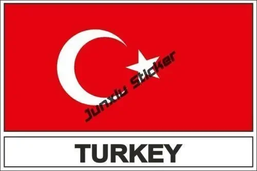 Turkey Map Flag Country Shape Vinyl Sticker Hot Sell Creative Wolf and Moon Star Great Waterproof Car Decal Accessories KK13cm