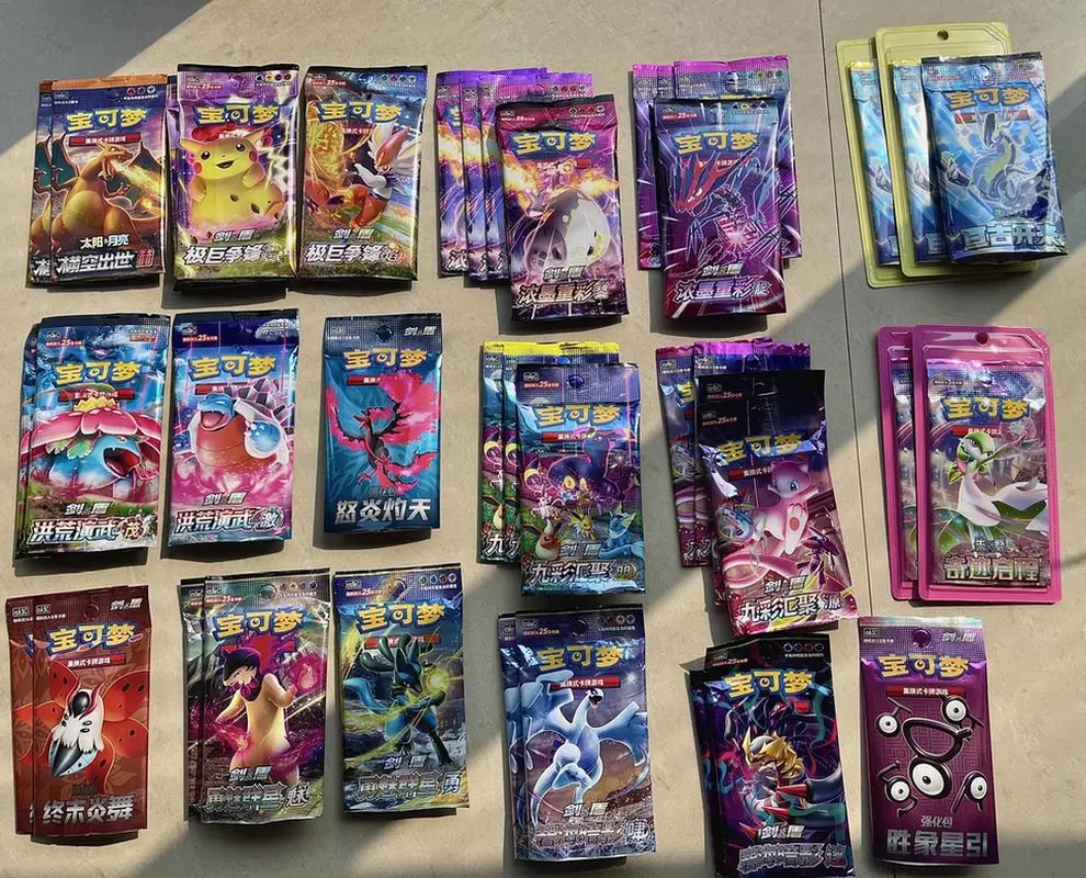 

Аниме PokéMon Tcg упрощенный китайский 12,0 11,0 151 пакет драгоценных камней Fearless Crystal оригинальная коробка свободная упаковка игровая карта коллекция подарков