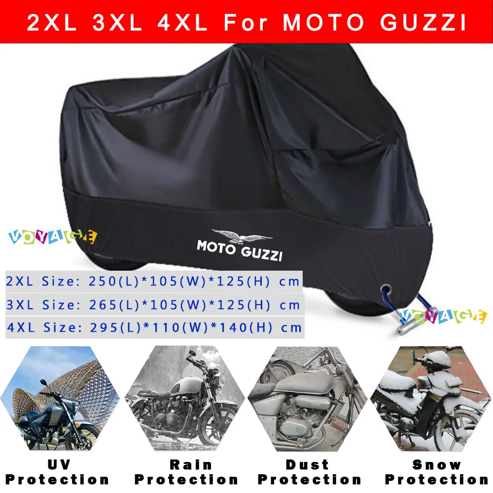 For Moto Guzzi V100 Mandello V7 Stone V8S TT V9 Eldorado Waterproof Outdoor Scooter UV Protector Dust Rain Cover Accessories