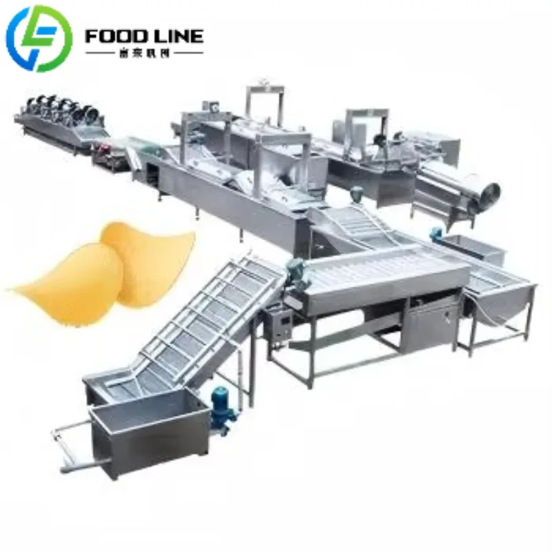 OME Industrial Auto French Fries Banana Chips Onion Frying Production Line, 304 Commercial Food Processing Assembly Line