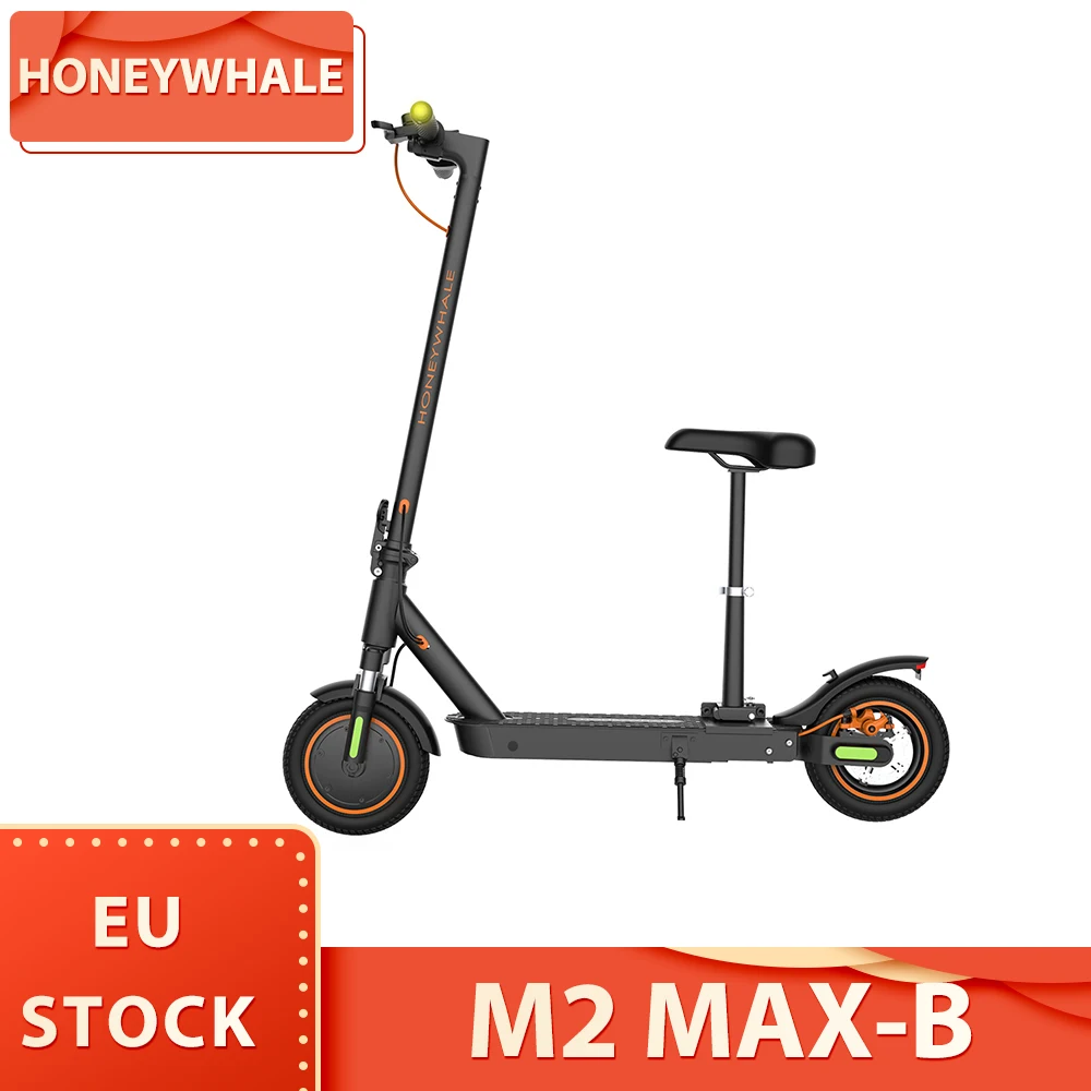 HONEYWHALE M2 MAX-B Electric Scooter with Seat 350W Motor 36V 12.5Ah Battery 10-inch Tire 32km/h Max Speed 32km Range Disc Brake