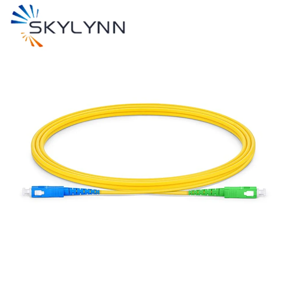 Promotion 50 Pcs 2 Meter SC/APC-SC/UPC SM G652D SX 3.0mm Diameter Cable Fiber Optic Patch Cord With Yellow LSZH Jacket