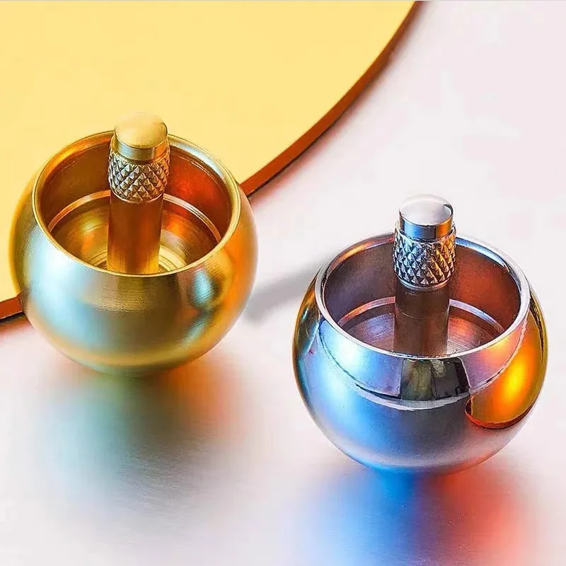 

Mushroom Head Metal Flip Over Spin Top Desk Gyroscope Anti-anxiety And Stress Relief Fidget Toys For Kids And Adults