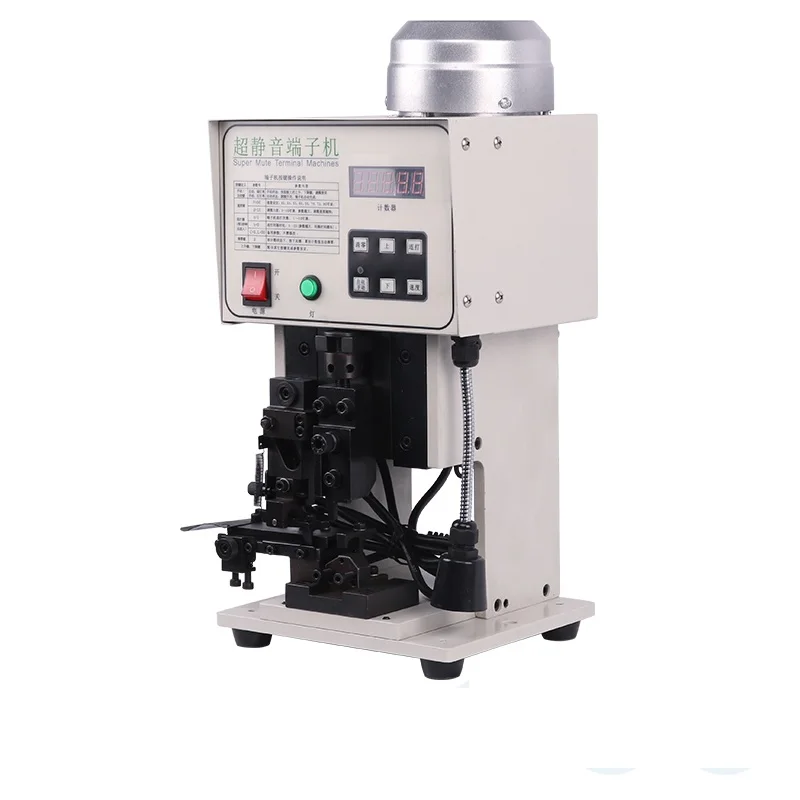 Integrated automatic wire processing machine, dual functions of wire stripping and terminal crimping