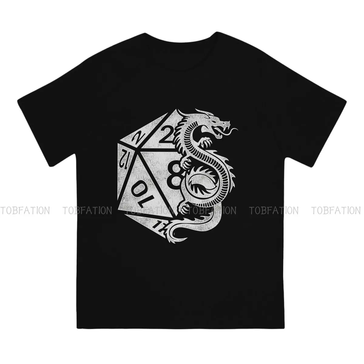 DND Game Pure Cotton TShirt Dragon Poly Dice D20 Dungeon Dice Elegant T Shirt Homme Men Tee Shirt New Design