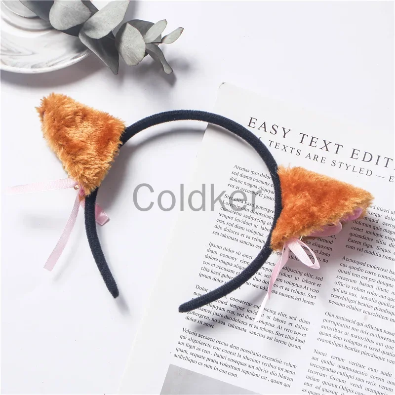 Girls Boys Anime Characters Cosplay Costume Kawaii Accessories Lovely Plush Cat Ears Decorate Headbands Halloween Headwear 2022