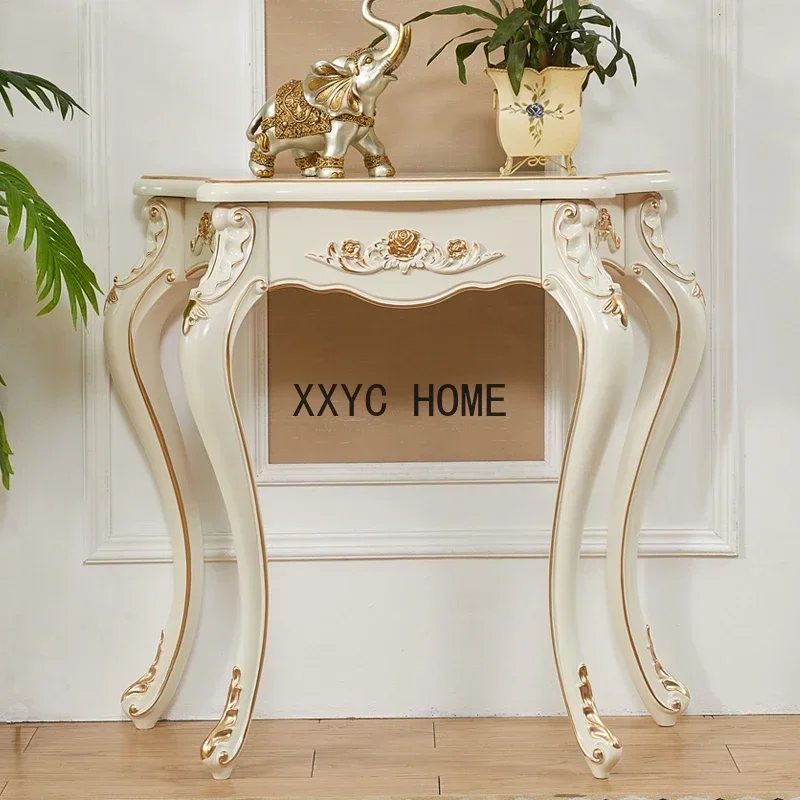 

Small Console Tables Wall Side Desk Living Room Side View Corridor End Cabinet Light Luxury French Wall Table Home