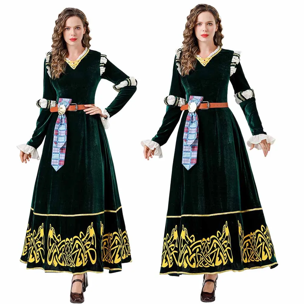 

Women Medieval Court Dress Halloween Cosplay Movie Melinda Princess Costumes Carnival Party Stage Performance Fancy Dress Up