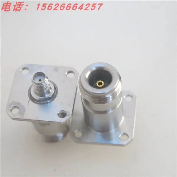18GHz N female  SMA female N female four-hole flange stainless steel high frequency adapter