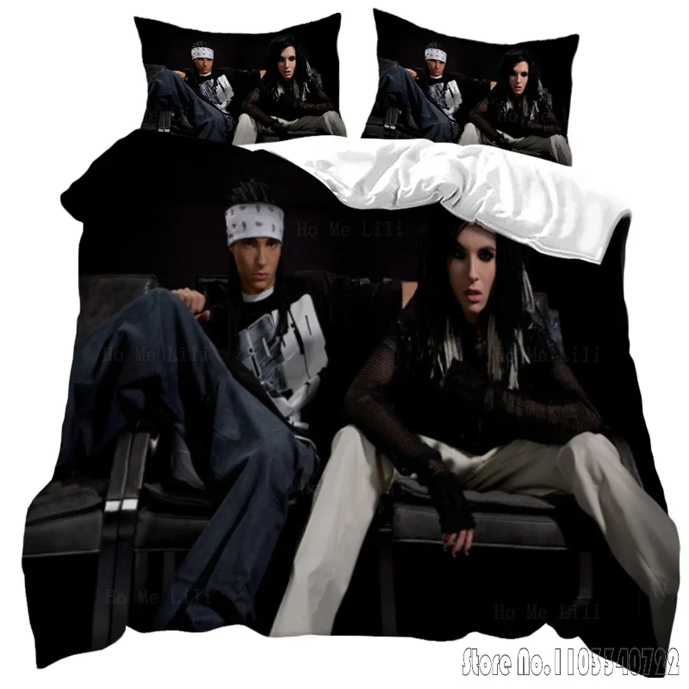 Tokio Hotel Twin Brothers Bill And Tom Kaulitz Duvet Cover Set HD Comforter Cover for Kids Bedding Sets Bedclothes Bedroom Decor