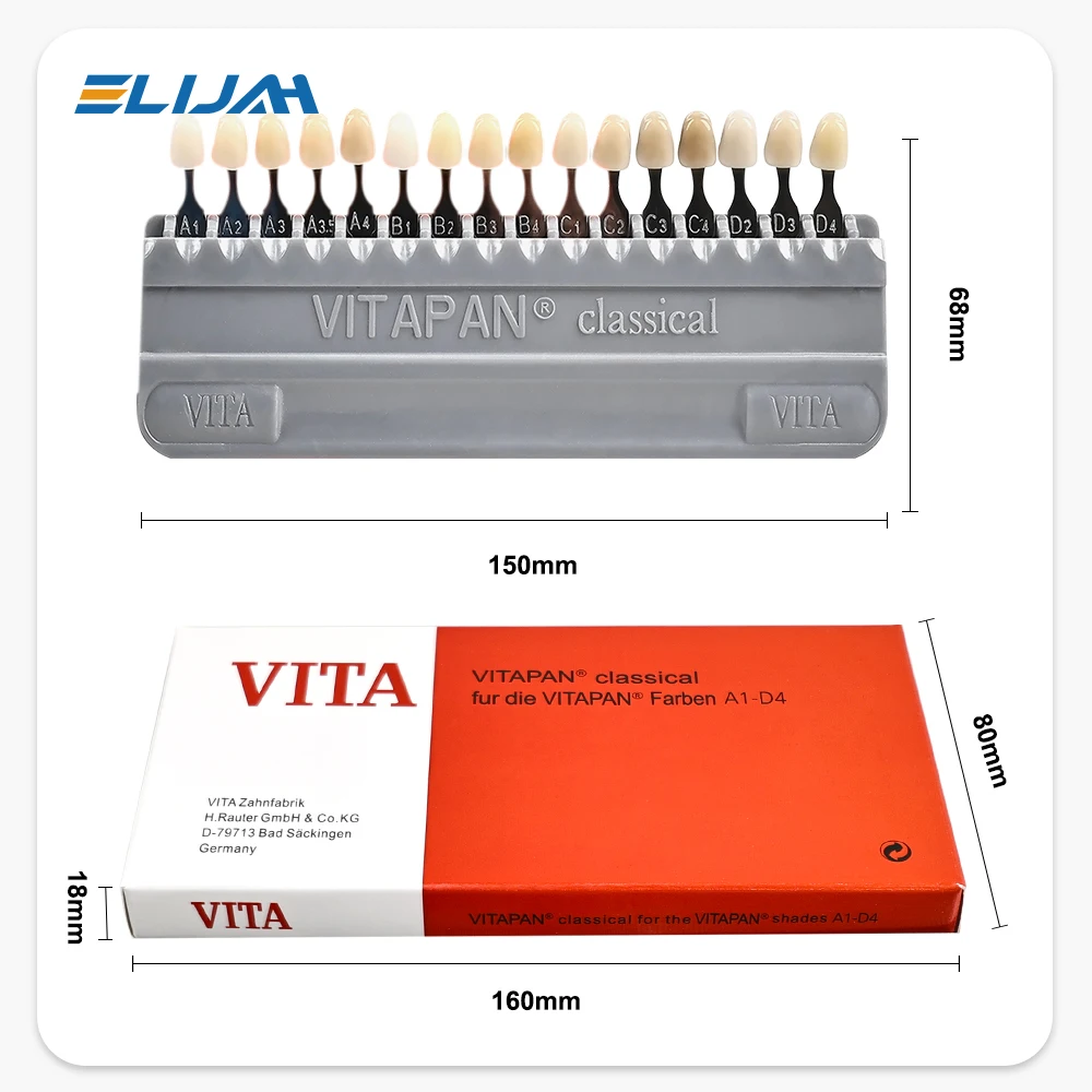 Denspay Dental Equipment Teeth Whiting Porcelain VITA Pan Classical 16 Colors Guide Vita Tooth Model Colorimetric Plate Model