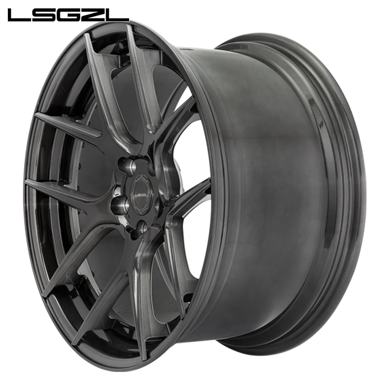LSGZL Concave Polish Forged Alloy Wheels  15 18 19 20 22 23 24 Inch Deep Dish 5x114.3 5x130  Car Wheel Rim
