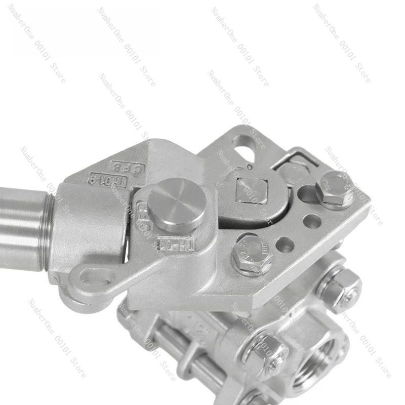 304 Stainless Steel 3-Piece Flange Ball Valve with Spring Auto Return, V-Port Design Manufacturer Direct Supply