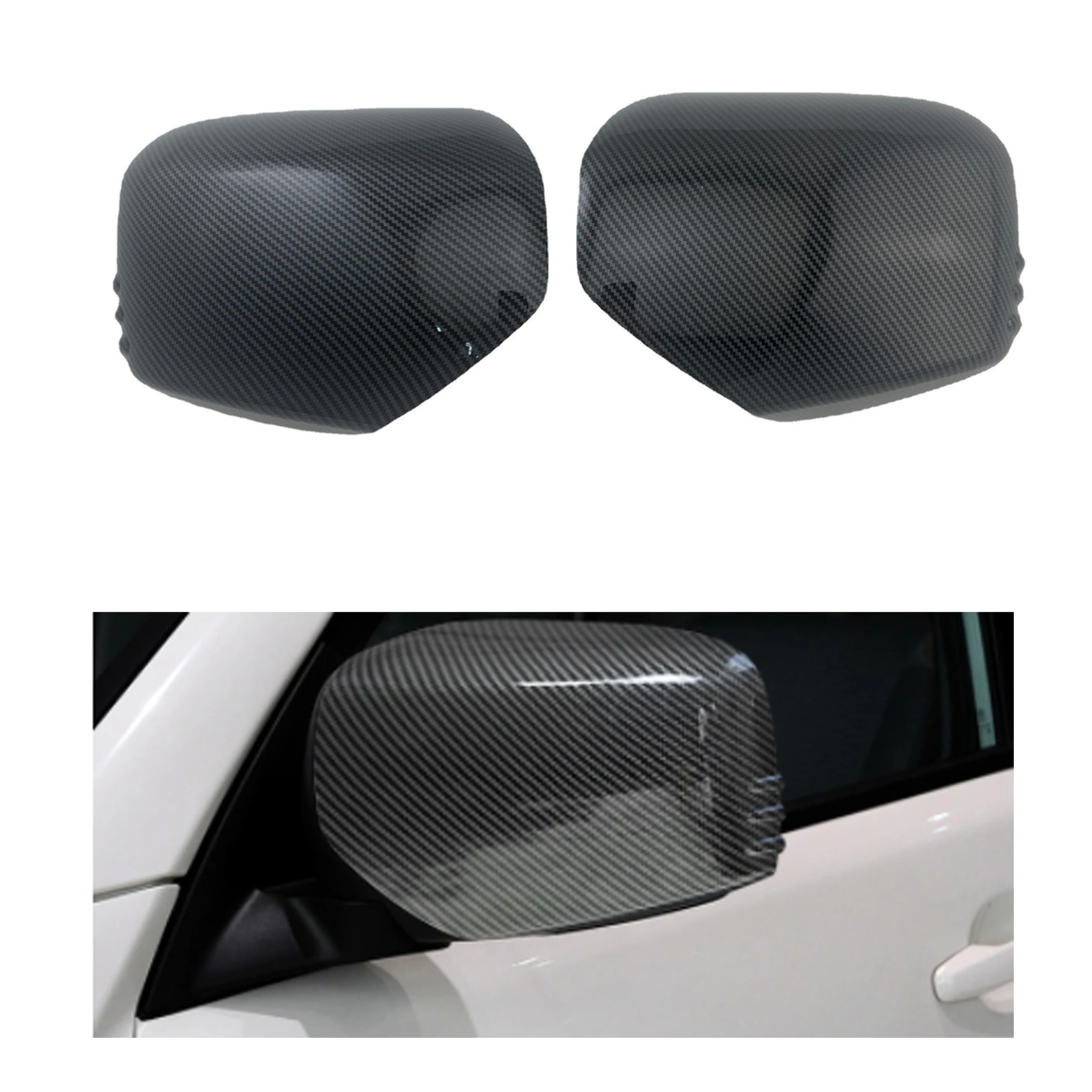 For Mitsubishi L200 Triton Sport 2008 2010 2011 2012 2013 2014 Car Accessories Modify Carbon Side Mirror Covers Stickers Trim