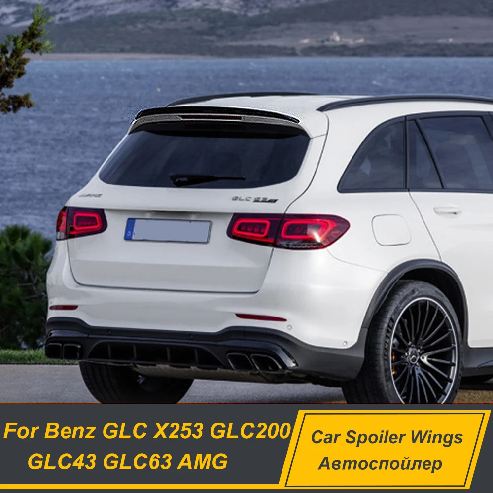 

For Mercedes Benz GLC X253 GLC200 GLC43 GLC63 AMG Rear Roof Trunk Lid Car Spoiler Wing ABS Plastic Black Carbon Accessories Part