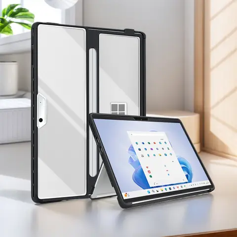 Skyddande skalfodral för Microsoft Surface Pro 11/10/9/8 13-tums stötsäker laptopfodral kompatibelt med Type Cover-tangentbord 6 best sales Microsoft Surface Pro 9-fodral - №6