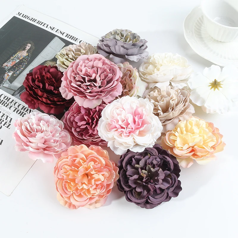 3/5Pcs Artificial Rose Silk Artificial Flowers Living Room Kitchen Decoration Hotel Wedding Decor DIY Wreath Accessories Hot