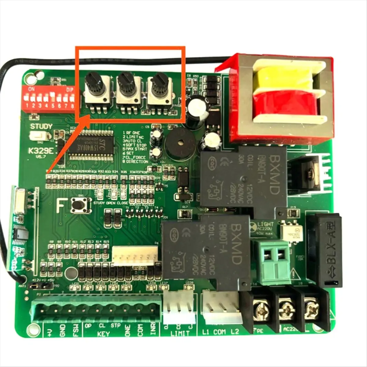 T329E Soft Start for Only Magnetic Limit Switch NO Sliding Gate Opener Motor Control Board Electronic Card Controller-BCBW