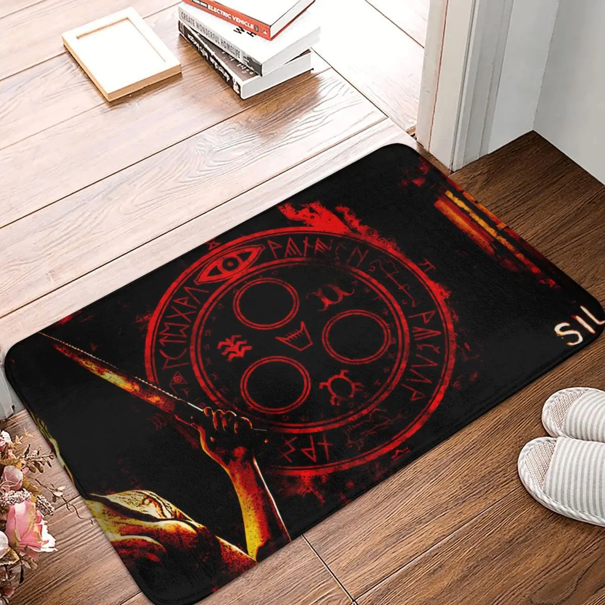 Silent Hill Non-slip Doormat Runeword Bath Kitchen Mat Prayer Carpet Indoor Pattern Decor