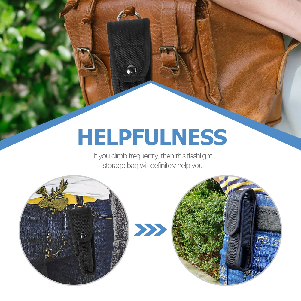 

Flashlight Holder Durable Belt Pouch Small Storage Bag for Climbing Portable Mini Torch Holder Nylon Flashlight Protection Case