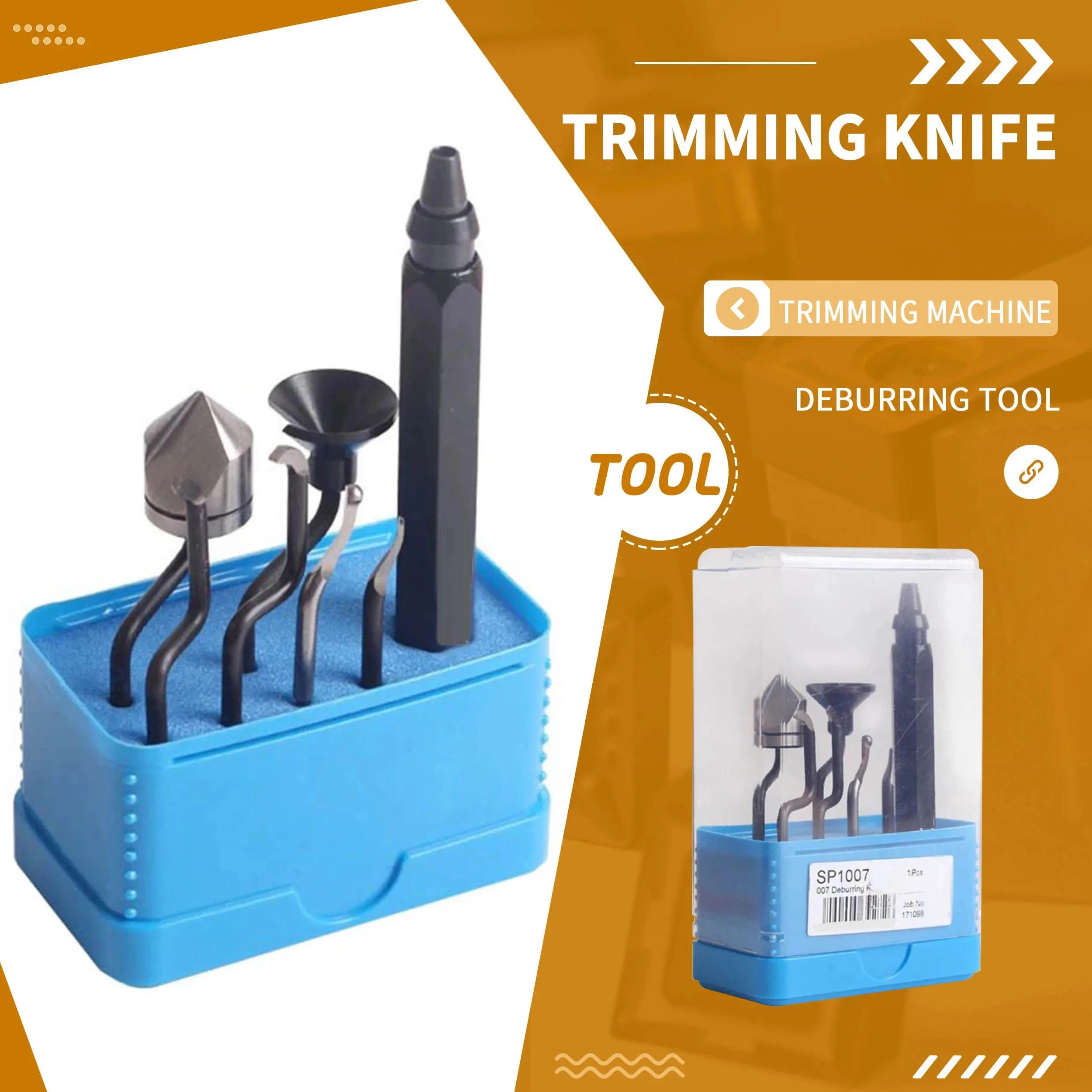 Trimmer Scraper Chamfer Countersink SP1007 Set Deburring Knifes Tools Internal Thread Repair O-ring Chamfering CNC Machine Tools