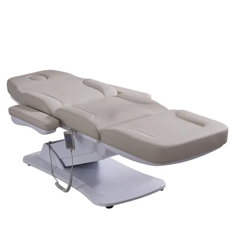 EU-MT518 Massagetafel Spa Bed Roterend Elektrisch Gezichts Synthetisch Lederen Behandelbed 4 Motoren Schoonheidsstoel Medisch Bed