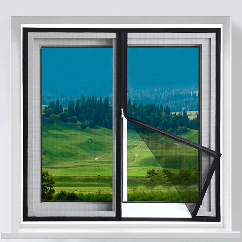 

Customized size，Self-adhesive zipper mosquito net, mosquito net anti-mosquito net anti-mosquito window screen，door，window mesh