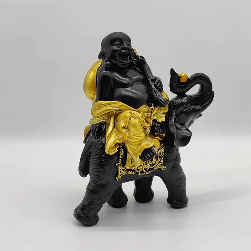 Resin , Maitreya Buddha figurines, lucky charm ornaments, desktop and office gifts, classical decorative crafts