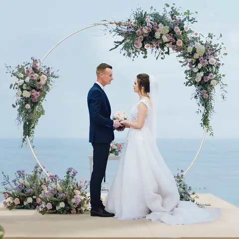 st guldfärgad bröllopsbåge, festdekoration ballongbåge, ram bakgrund hållare fäste, storlek 4ft 5ft 6ft 6.6ft 7.2ft 10 best sales ballongbåge - №4