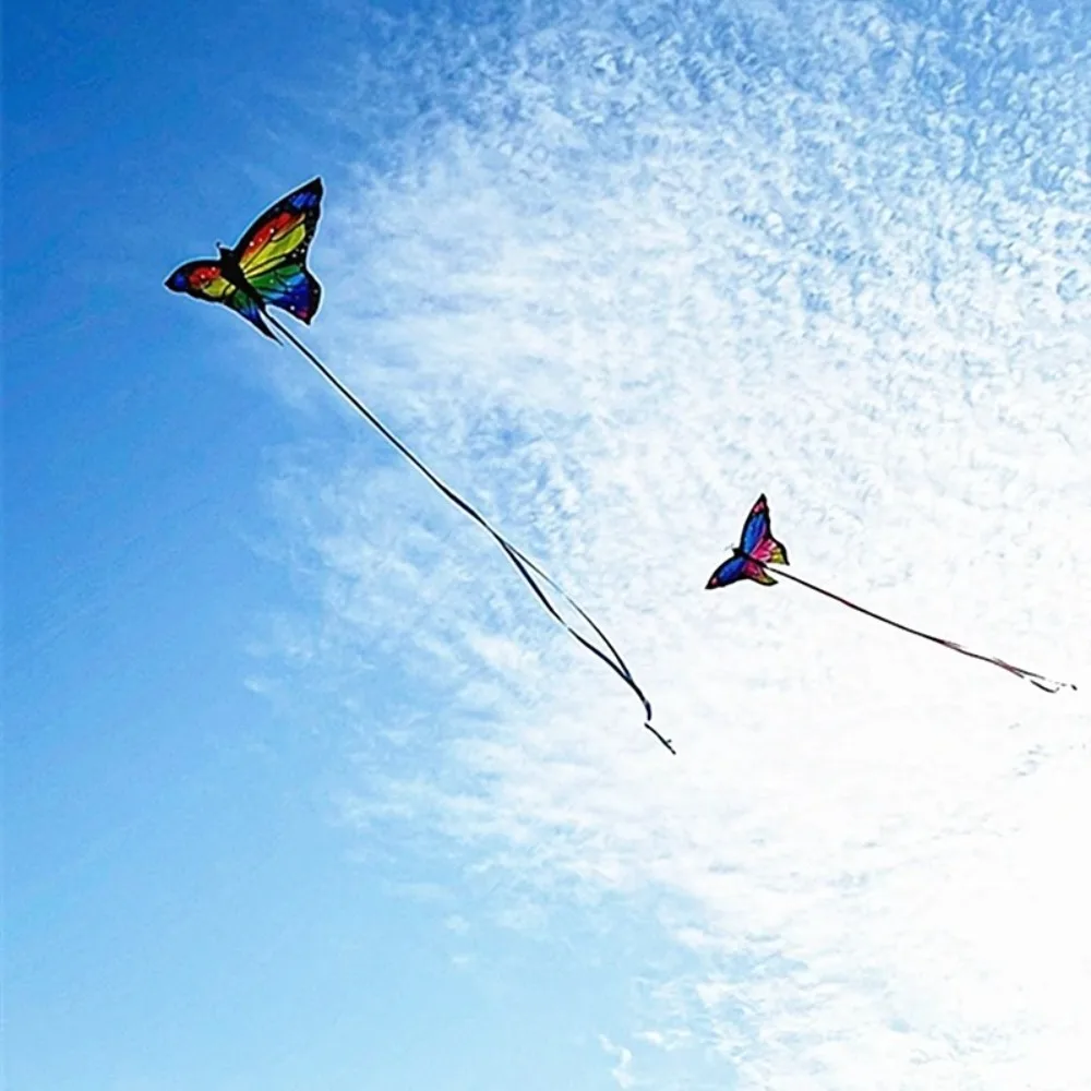 New Easy to Fly Colorful Butterfly Kite Steering Good Flying 3D Kite Long Tail 100 Meter Kite String Flying Kite Fun Sports