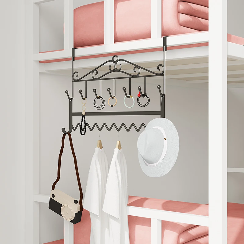 

Good things in college dormitories wave hooks hanging clothes artifact strong load-bearing clothes storage rack on the bed.