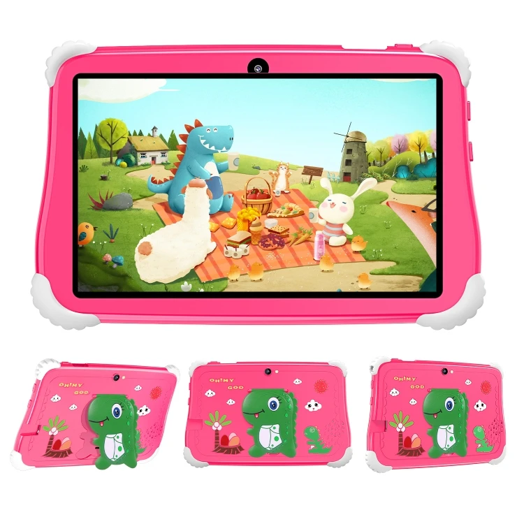 Factory Price C75 Dinosaur 7 inch WiFi Kids Tablet PC 2GB+16GB Android 7.0 MT6735 Octa Core CPU Children Tablet