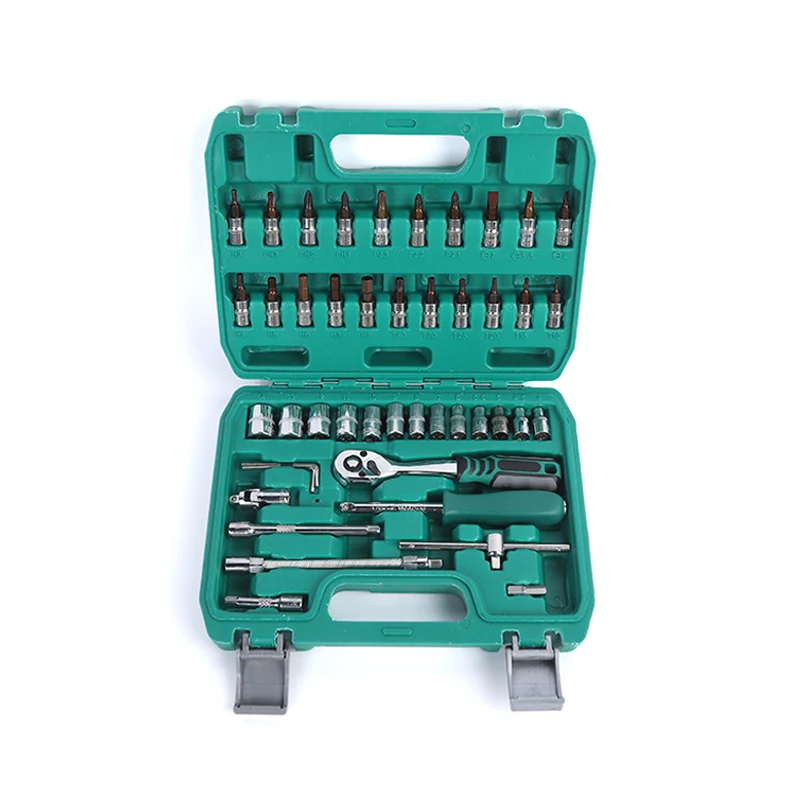 46pcs Hand Tool Auto Repair Tools Combination Ratchet Socket Wrench Set