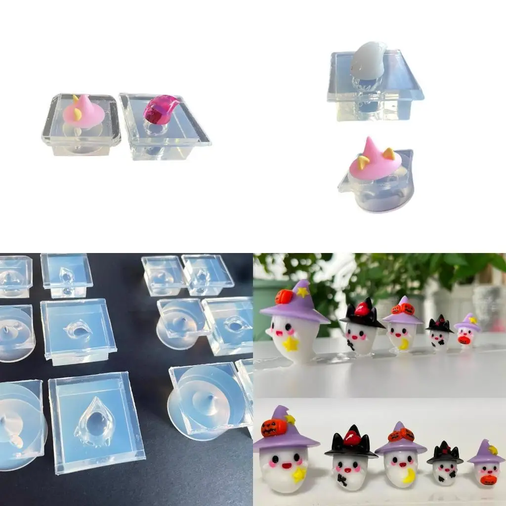 

652F Crystals Clear Resin Castes Molds Soft Sturdy Silicone Materials Accessory for Handmade Specter Ornament Household