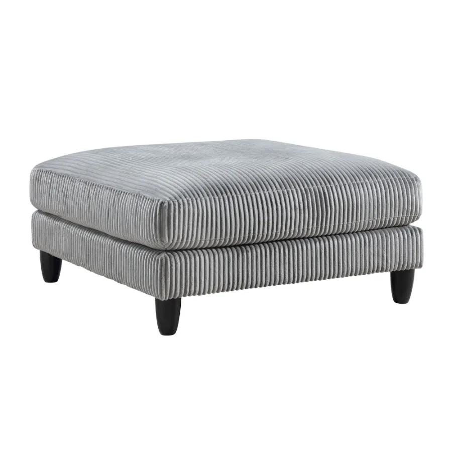 

Living Room Furniture man Gray Corduroy Upholstery 1pc Soft Cushion Cocktail man Solid Wood Legs