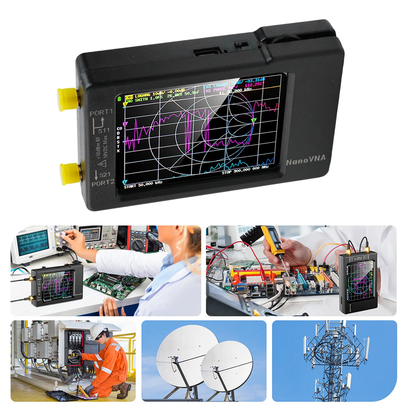 

Easily Analyze Your Antennas Pocket Sized Vector Network Analyzer with Accurate SWR and S Parameter Measurement Features