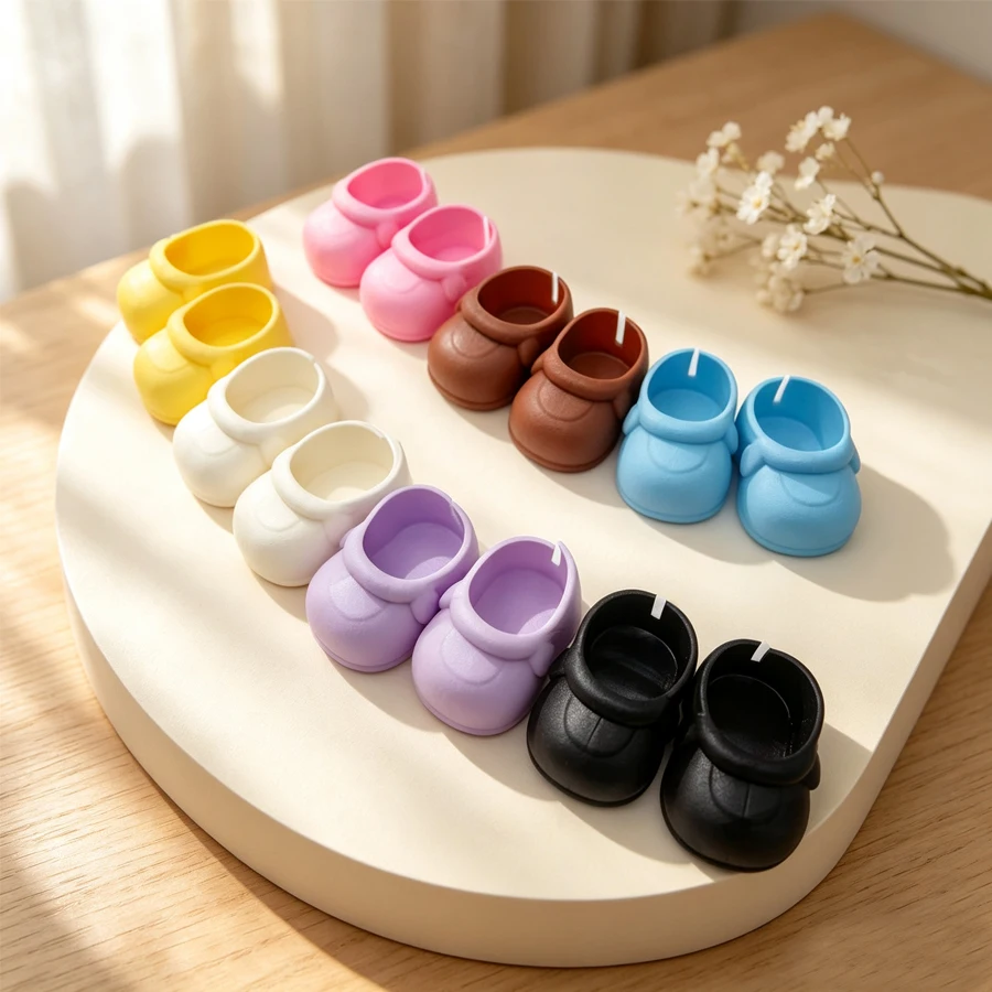 4 pairs of random mini doll shoes, cute small shoes, blind box decorative toys, for doll