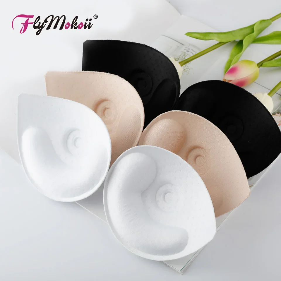 10 Pairs/Lot New Women Intimates Bra Accessories Sponge Swimsuit Breast Pads Chest Push Up Enhancers Bra Padding Foam Inserts