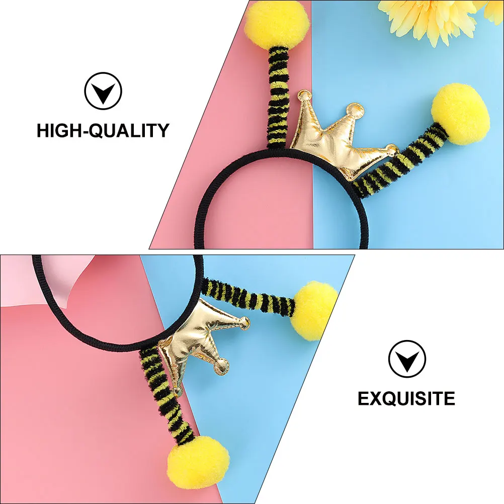 

2Pcs Yellow Headband Hair Accessories Costume Prop Bee Ant Hairband Stretchable Party Headdress Carnival