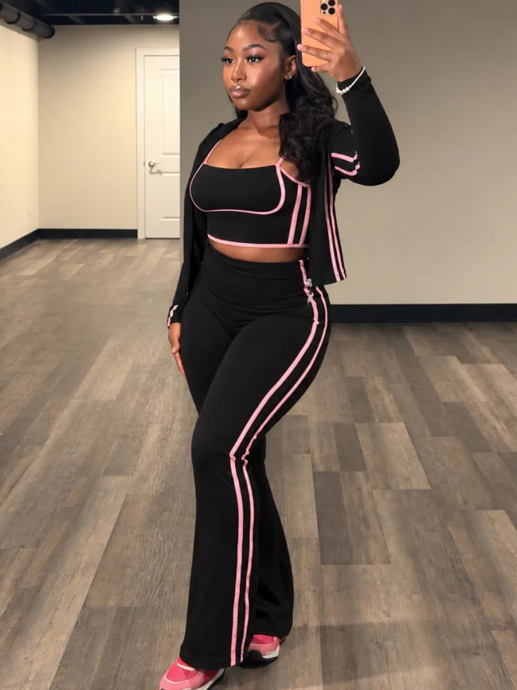 3 Piece Women Sets New Arrival Autumn Winter Matching Sets Three Pieces Sets Long Sleeve Tops And Pants Suits Outfits Clothing