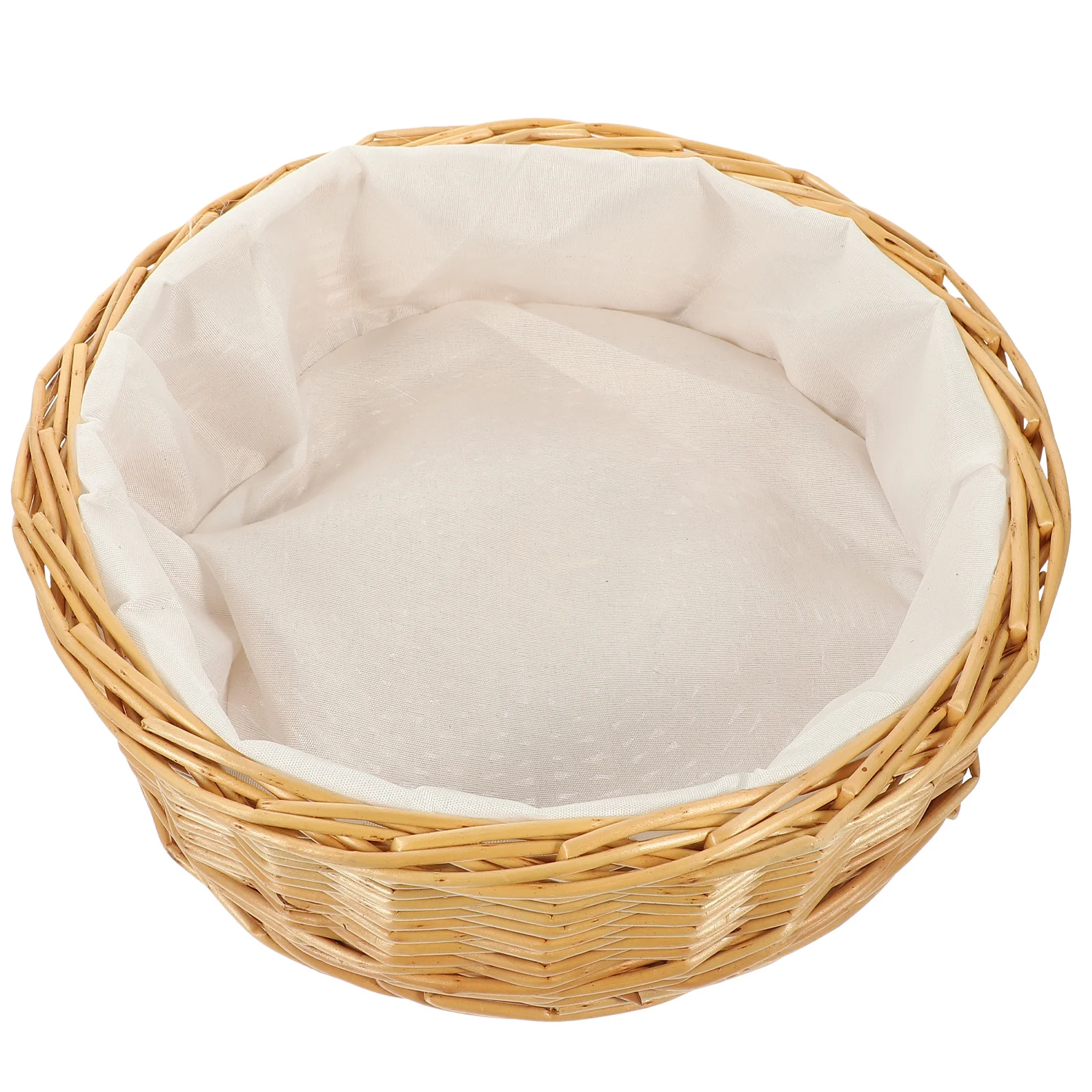 

Wicker Bread Basket Medium Size Snack Pastry Holder Kitchen Storage Container Desktop Organizer Home Decoration Baskets