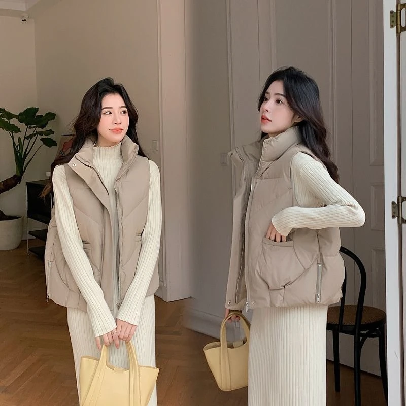 

Lightweight Women's Cotton Padded Vest with Hood for Autumn Winter Stylish Outerwear