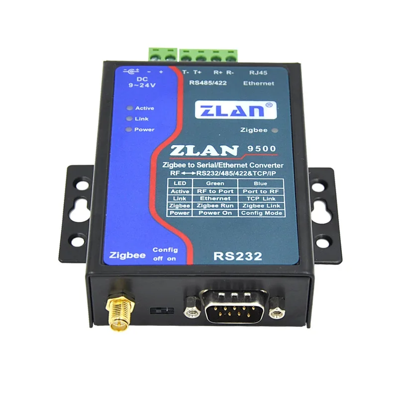 Zigbee-Wireless Industrial Gateway, Tecnologia mais recente, RS232, 485/422, ZLAN9500