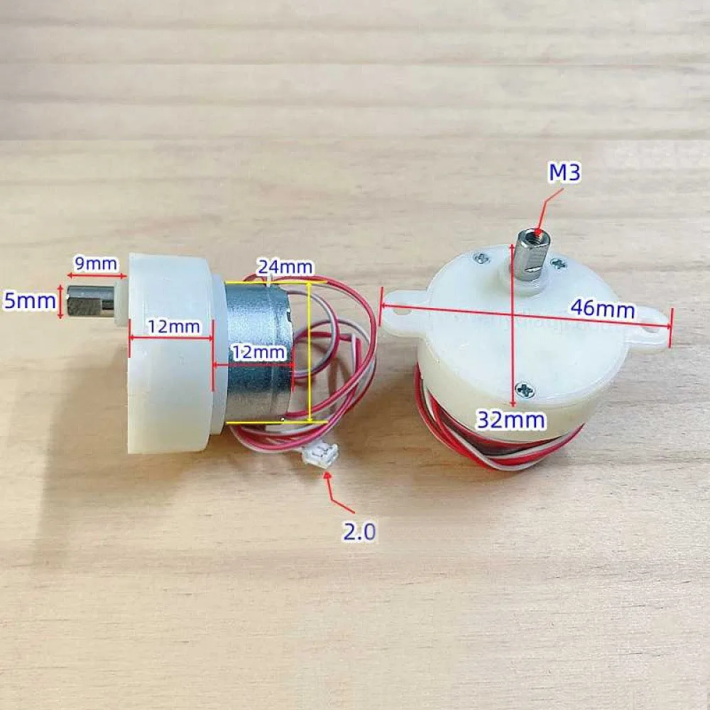

Egg Incubate Motor 300 DC Gear Motor 6V 5RPM 12V 10RPM Incubator Rotating Stage Light Motor Accessories with Cable