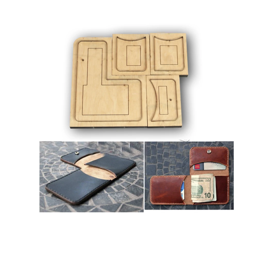 

DIY leather folded small coin bag wallet die cutting knife mould template hand punch tool set